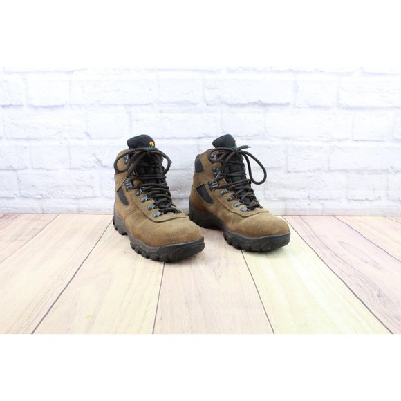 EMS Eastern Mountain Sports Brown Leather Waterproof Hiking Boots Size 8 - Picture 3 of 9